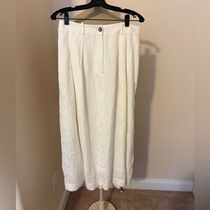 Elegant Cream Maxi Skirt